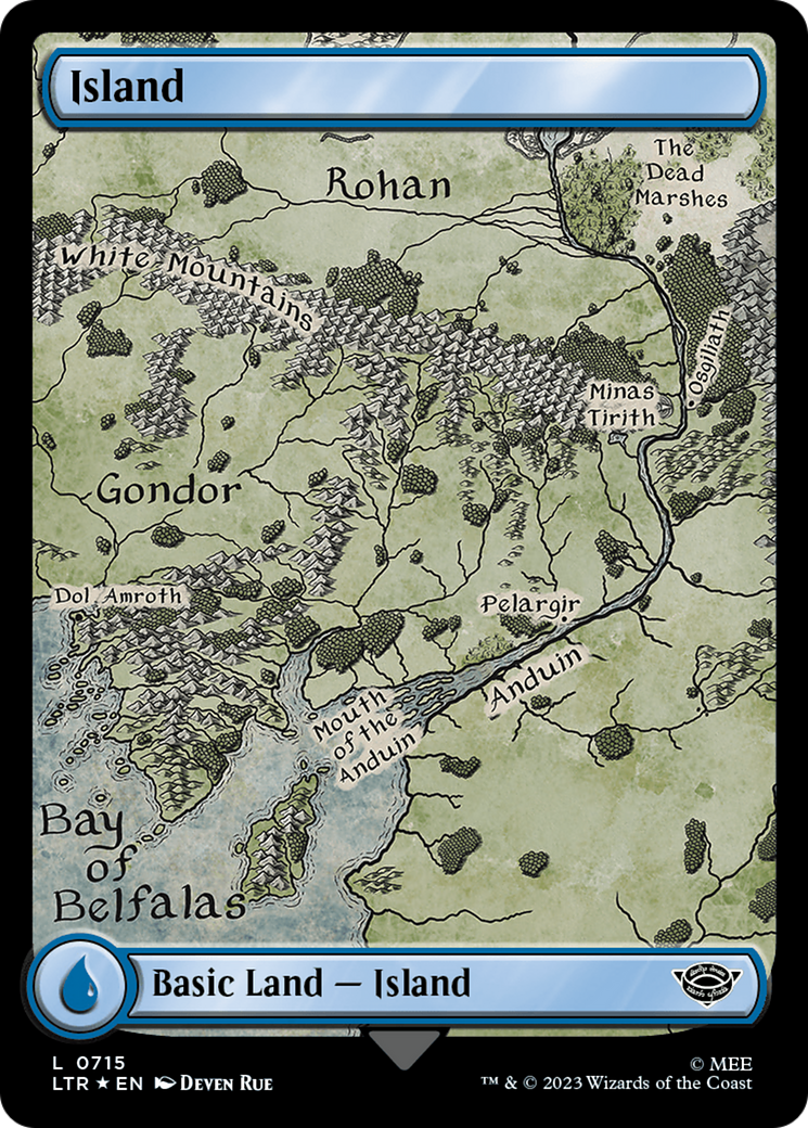 Island (0715) (Surge Foil) [The Lord of the Rings: Tales of Middle-Earth] | Game Master's Emporium (The New GME)