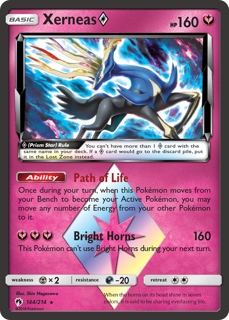 Xerneas (144/214) (Prism Star) [Sun & Moon: Lost Thunder] | Game Master's Emporium (The New GME)