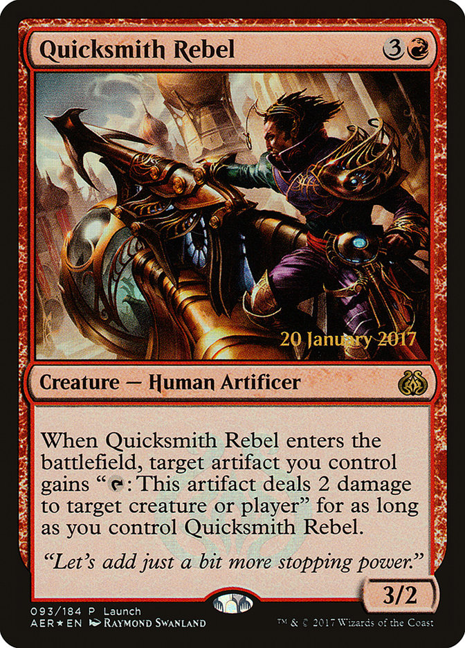 Quicksmith Rebel (Launch) [Aether Revolt Promos] | Game Master's Emporium (The New GME)