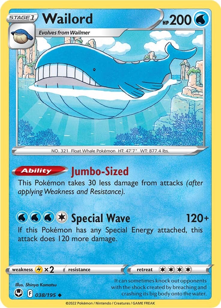 Wailord (038/195) [Sword & Shield: Silver Tempest] | Game Master's Emporium (The New GME)