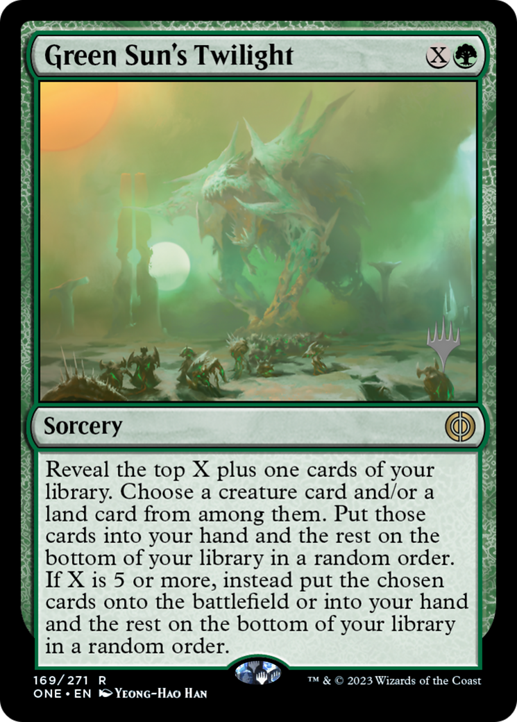 Green Sun's Twilight (Promo Pack) [Phyrexia: All Will Be One Promos] | Game Master's Emporium (The New GME)