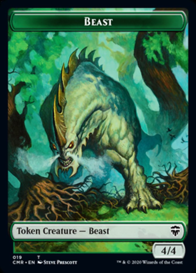 Beast (18) // Beast (19) Double-Sided Token [Commander Legends Tokens] | Game Master's Emporium (The New GME)