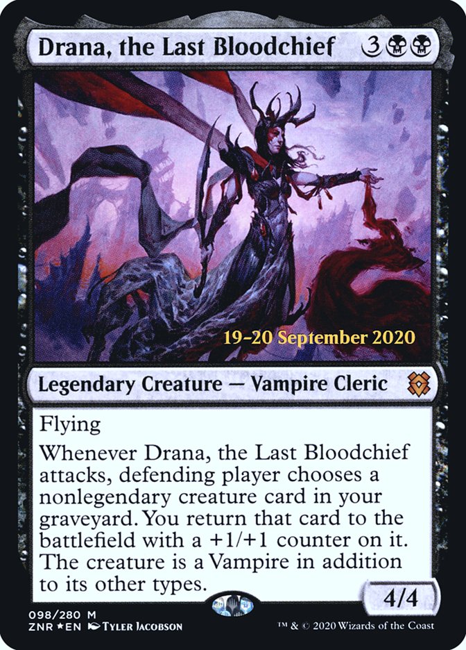 Drana, the Last Bloodchief [Zendikar Rising Prerelease Promos] | Game Master's Emporium (The New GME)