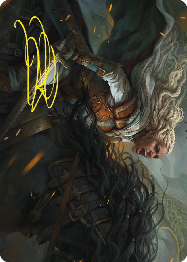 Eowyn, Fearless Knight Art Card (Gold-Stamped Signature) [The Lord of the Rings: Tales of Middle-earth Art Series] | Game Master's Emporium (The New GME)