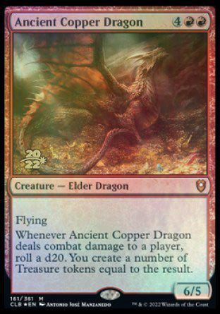 Ancient Copper Dragon [Commander Legends: Battle for Baldur's Gate Prerelease Promos] | Game Master's Emporium (The New GME)