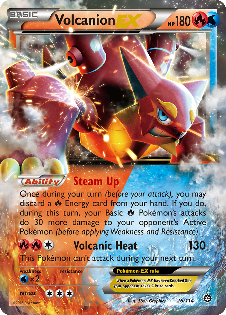 Volcanion EX (26/114) [XY: Steam Siege] | Game Master's Emporium (The New GME)