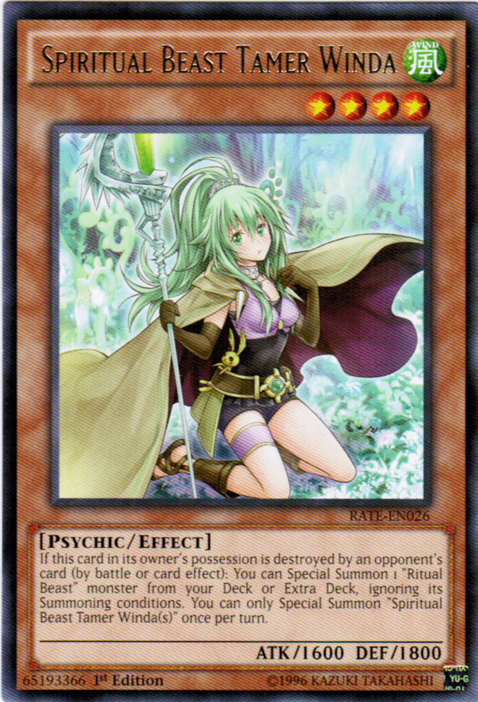 Spiritual Beast Tamer Winda [RATE-EN026] Rare | Game Master's Emporium (The New GME)