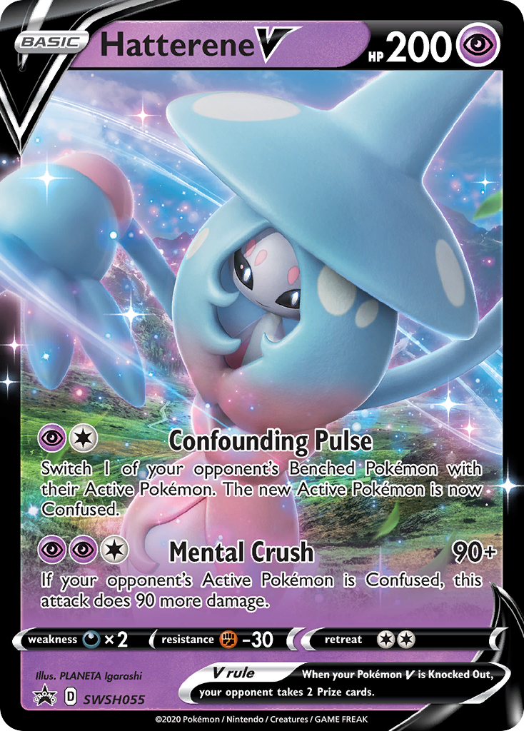 Hatterene V (SWSH055) (Jumbo Card) [Sword & Shield: Black Star Promos] | Game Master's Emporium (The New GME)