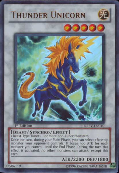 Thunder Unicorn [DREV-EN040] Ultra Rare | Game Master's Emporium (The New GME)