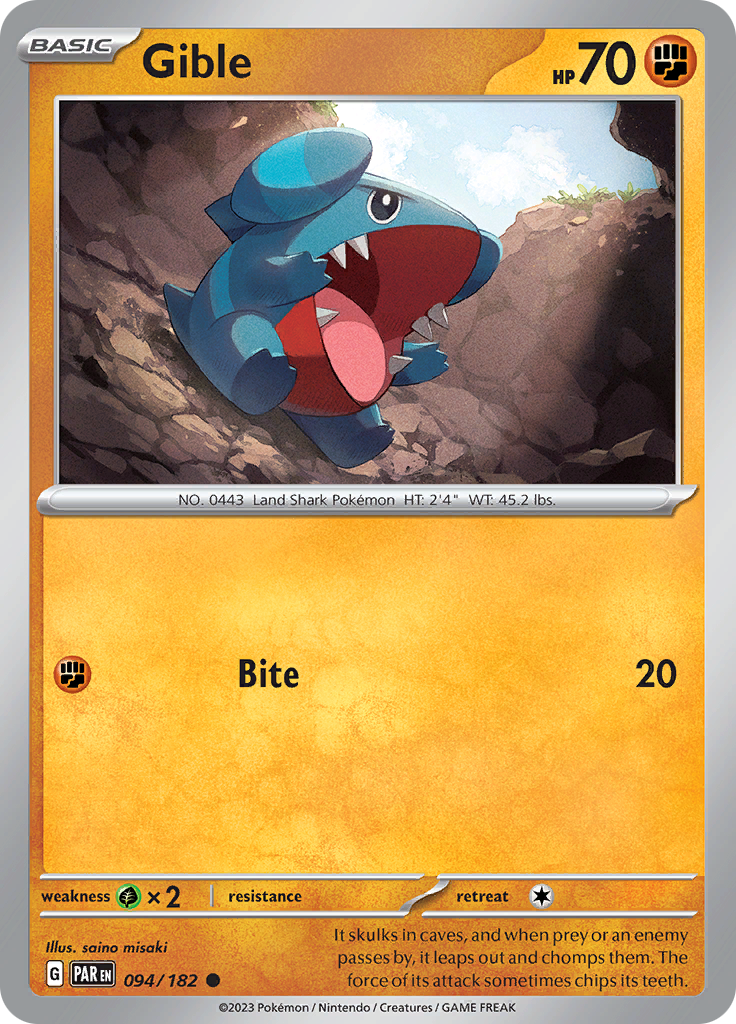 Gible (094/182) [Scarlet & Violet: Paradox Rift] | Game Master's Emporium (The New GME)
