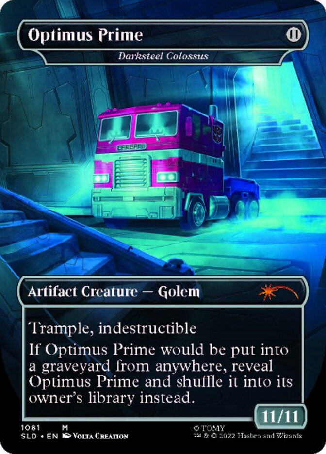 Darksteel Colossus - Optimus Prime (Borderless) [Secret Lair Drop Series] | Game Master's Emporium (The New GME)