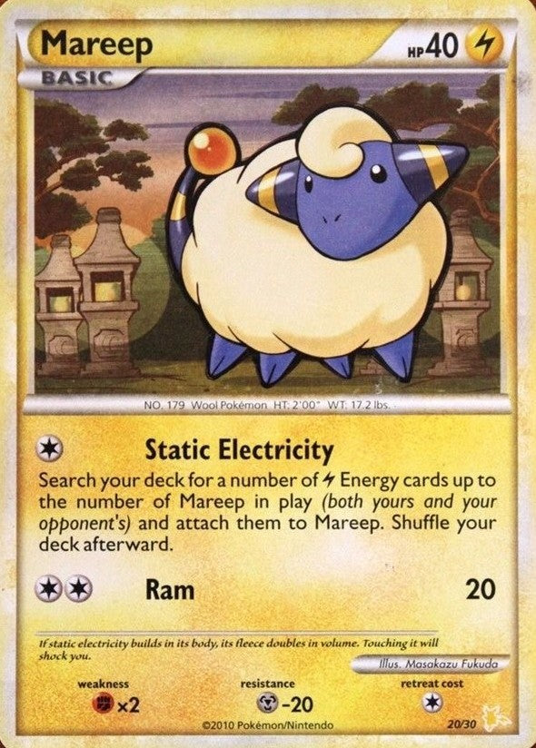 Mareep (20/30) [HeartGold & SoulSilver: Trainer Kit - Raichu] | Game Master's Emporium (The New GME)