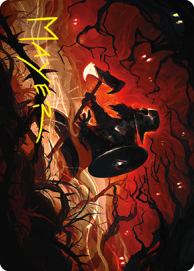 Gimli, Counter of Kills Art Card (44/81) (Gold-Stamped Signature) [The Lord of the Rings: Tales of Middle-earth Art Series] | Game Master's Emporium (The New GME)