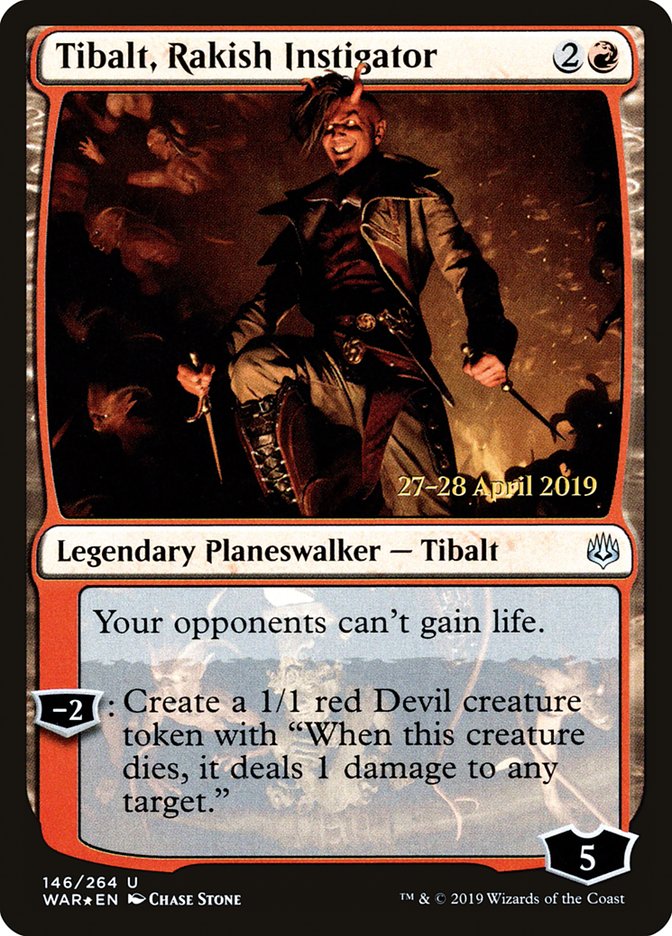 Tibalt, Rakish Instigator [War of the Spark Prerelease Promos] | Game Master's Emporium (The New GME)