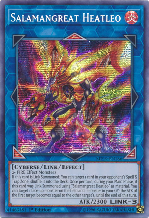 Salamangreat Heatleo [MP19-EN186] Prismatic Secret Rare | Game Master's Emporium (The New GME)