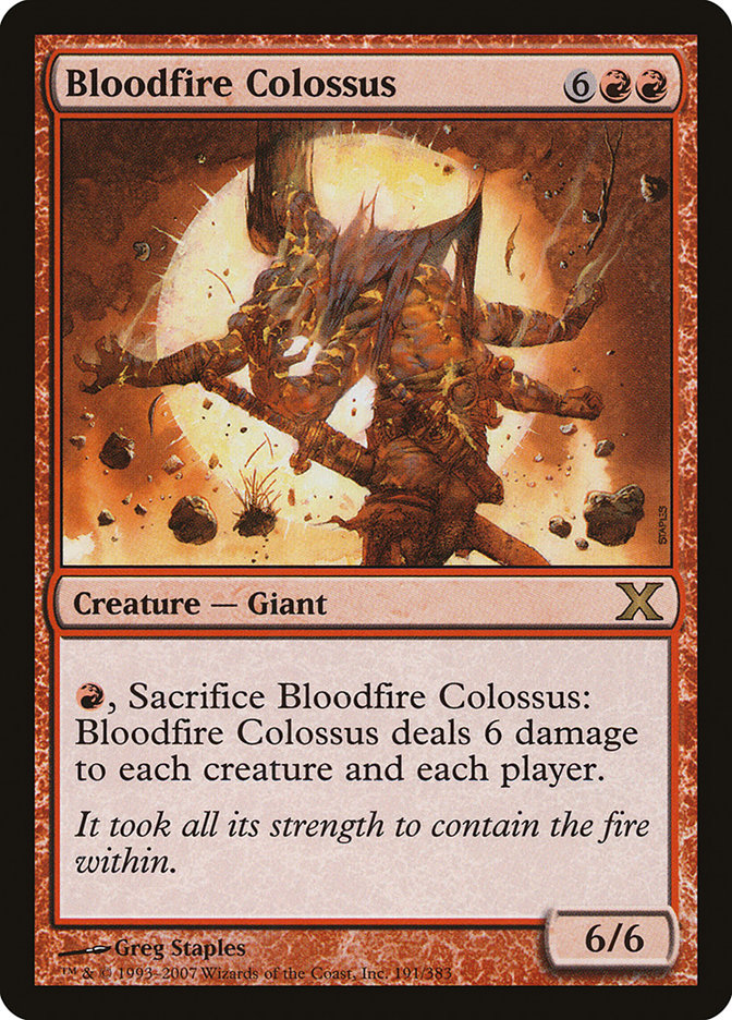 Bloodfire Colossus [Tenth Edition] | Game Master's Emporium (The New GME)