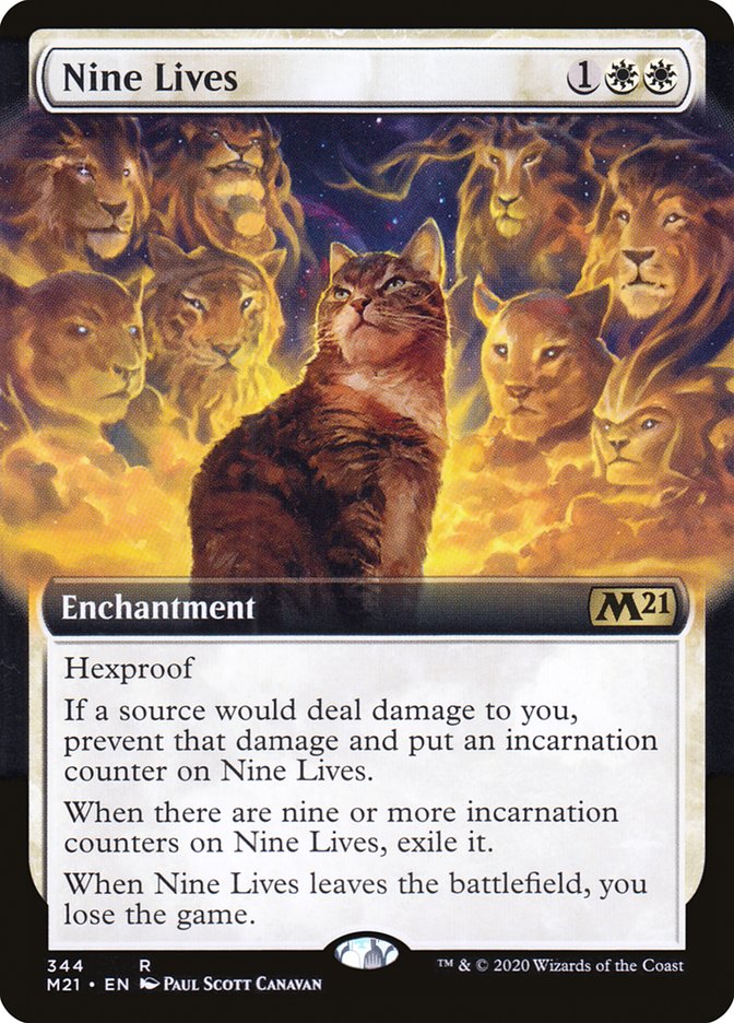 Nine Lives (Extended Art) [Core Set 2021] | Game Master's Emporium (The New GME)