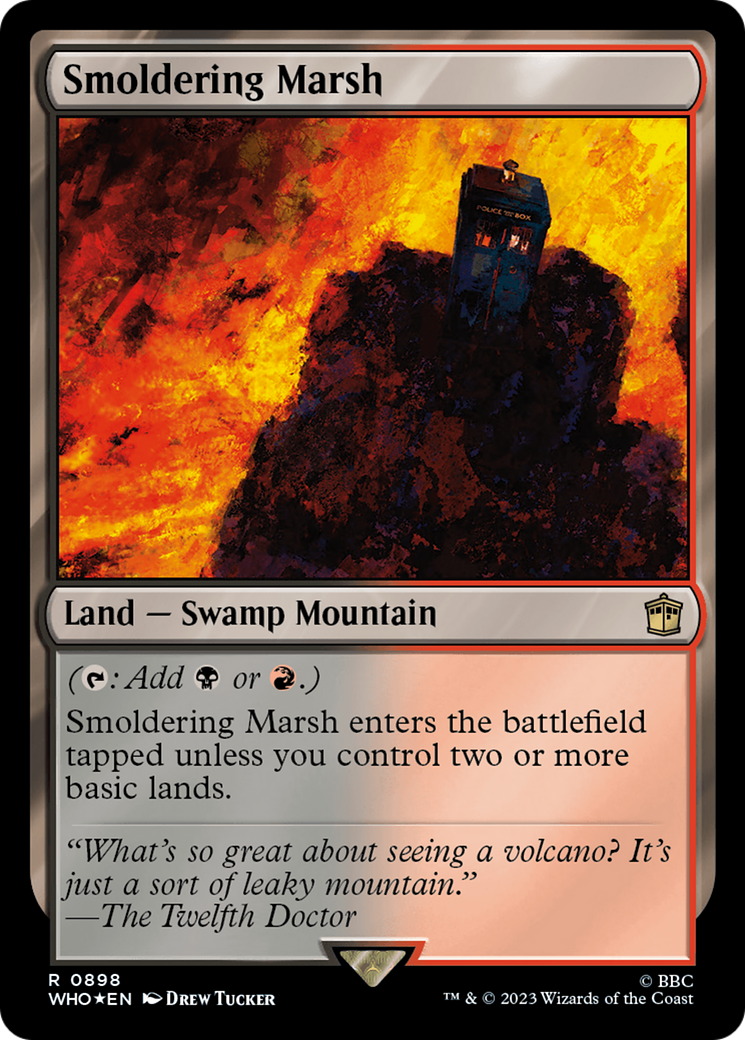 Smoldering Marsh (Surge Foil) [Doctor Who] | Game Master's Emporium (The New GME)