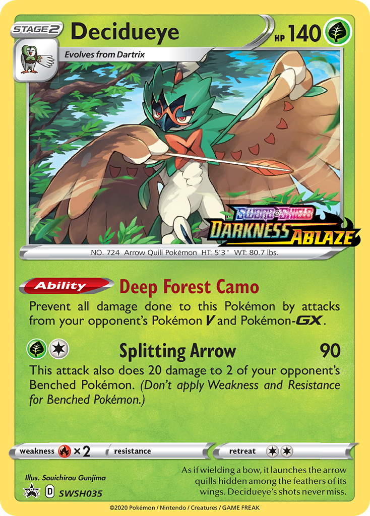 Decidueye (SWSH035) (Prerelease Promo) [Sword & Shield: Black Star Promos] | Game Master's Emporium (The New GME)