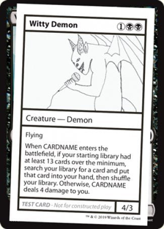 Witty Demon (2021 Edition) [Mystery Booster Playtest Cards] | Game Master's Emporium (The New GME)