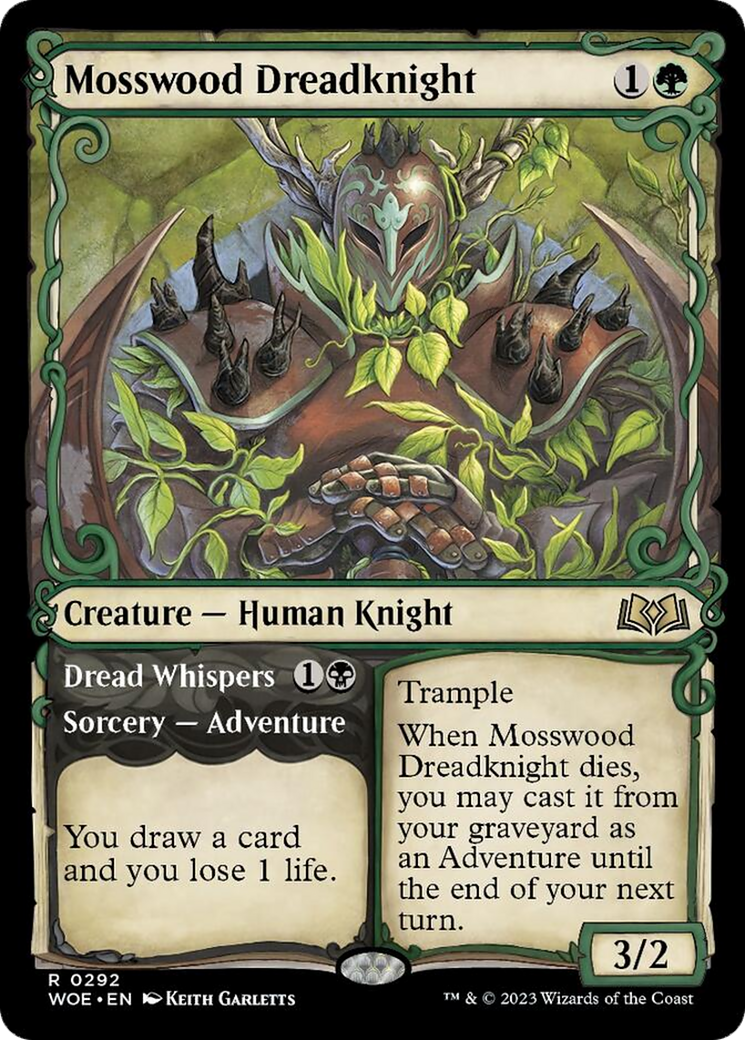 Mosswood Dreadknight // Dread Whispers (Showcase) [Wilds of Eldraine] | Game Master's Emporium (The New GME)