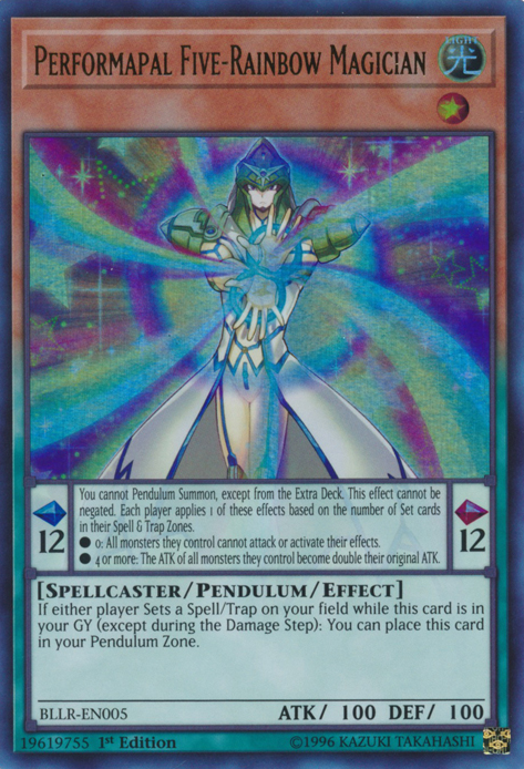 Performapal Five-Rainbow Magician [BLLR-EN005] Ultra Rare | Game Master's Emporium (The New GME)