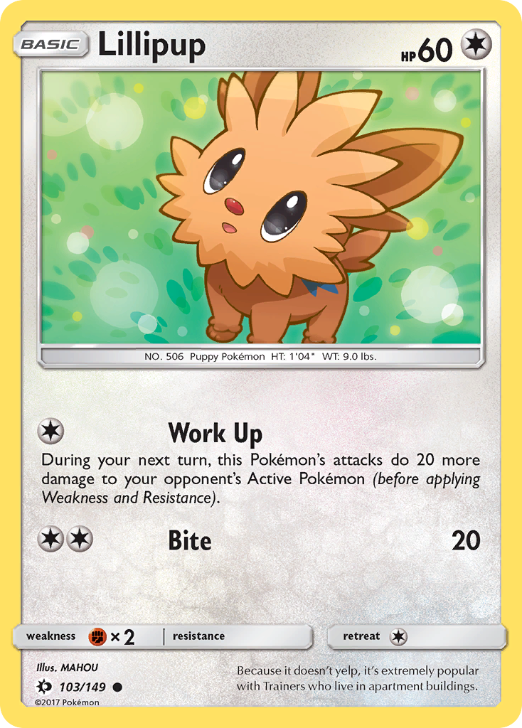 Lillipup (103/149) [Sun & Moon: Base Set] | Game Master's Emporium (The New GME)