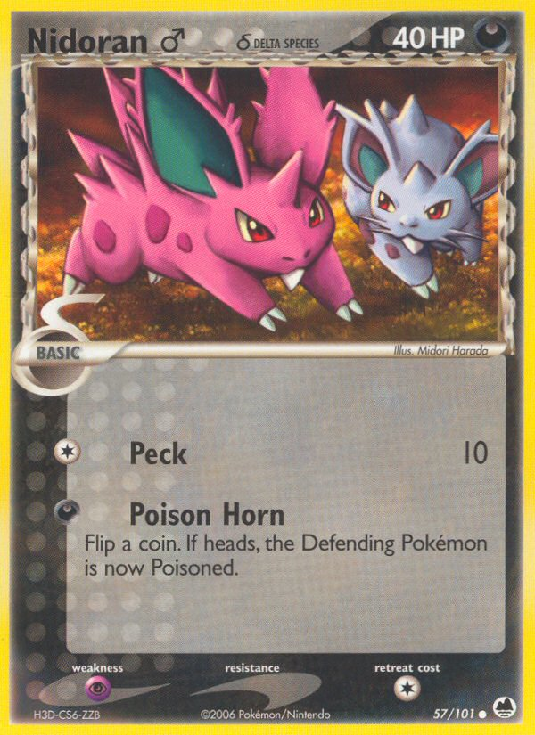Nidoran (57/101) (Male) (Delta Species) [EX: Dragon Frontiers] | Game Master's Emporium (The New GME)