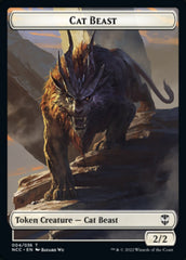 Soldier (09) // Cat Beast Double-Sided Token [Streets of New Capenna Commander Tokens] | Game Master's Emporium (The New GME)