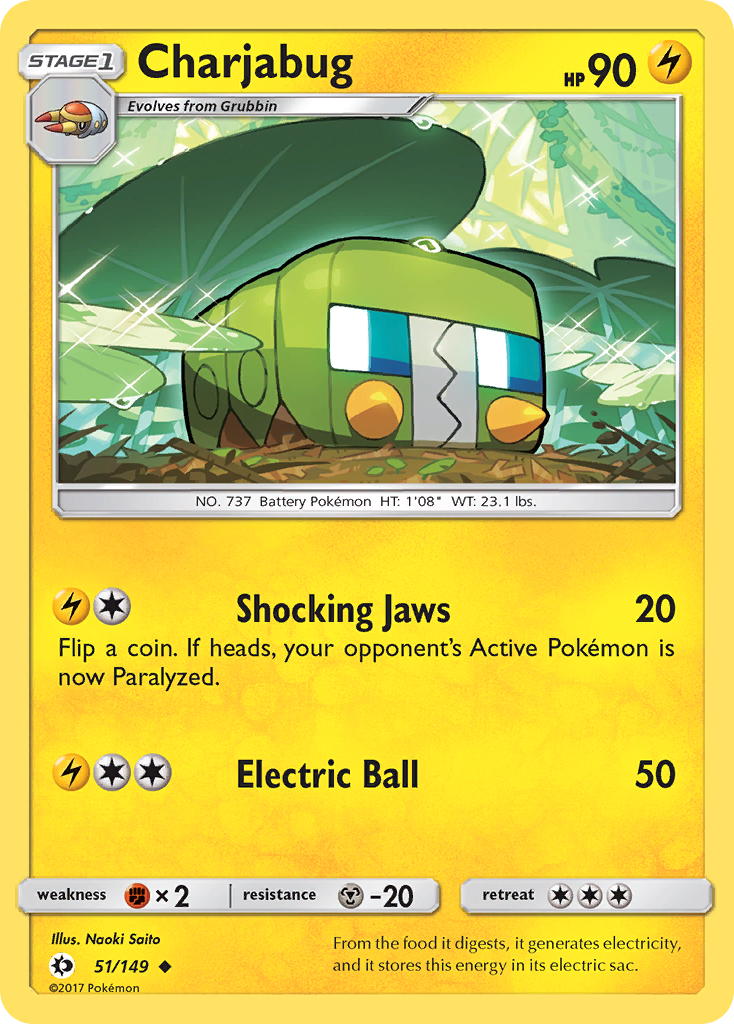 Charjabug (51/149) [Sun & Moon: Base Set] | Game Master's Emporium (The New GME)