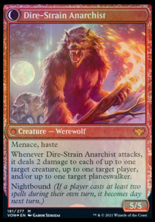 Volatile Arsonist // Dire-Strain Anarchist [Innistrad: Crimson Vow Prerelease Promos] | Game Master's Emporium (The New GME)