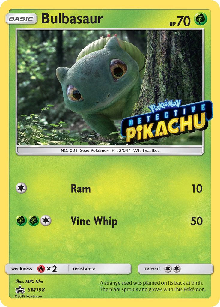 Bulbasaur (SM198) (Detective Pikachu Stamped) [Sun & Moon: Black Star Promos] | Game Master's Emporium (The New GME)