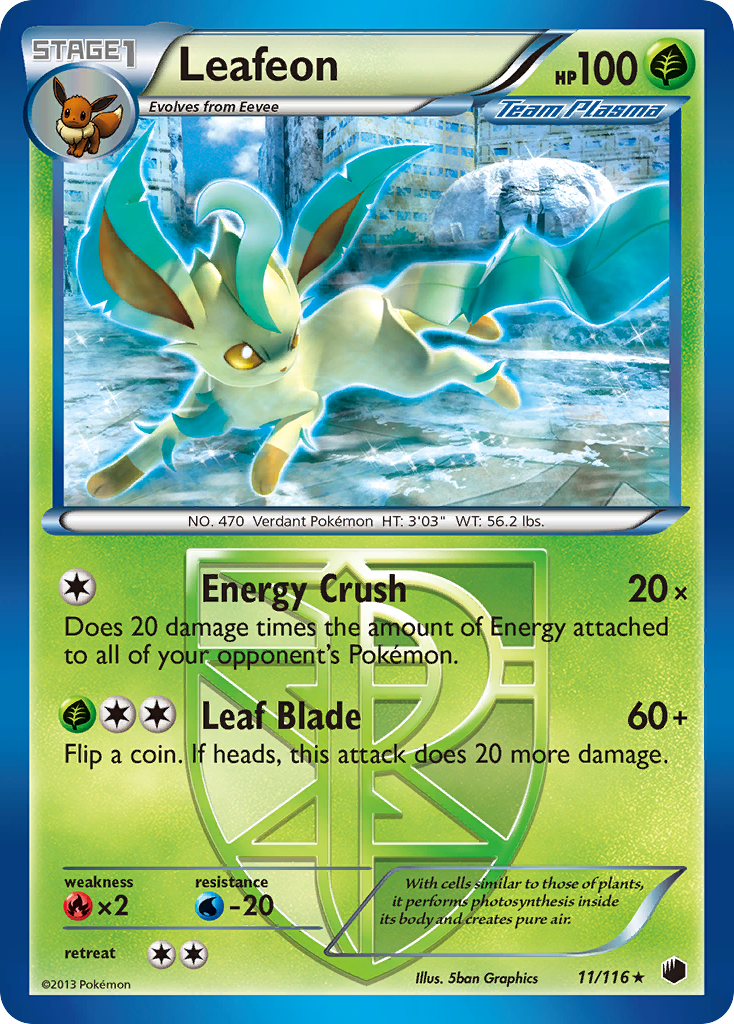 Leafeon (11/116) [Black & White: Plasma Freeze] | Game Master's Emporium (The New GME)