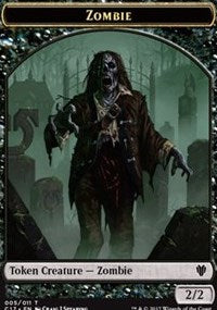 Zombie // Gold Double-Sided Token [Commander 2017 Tokens] | Game Master's Emporium (The New GME)