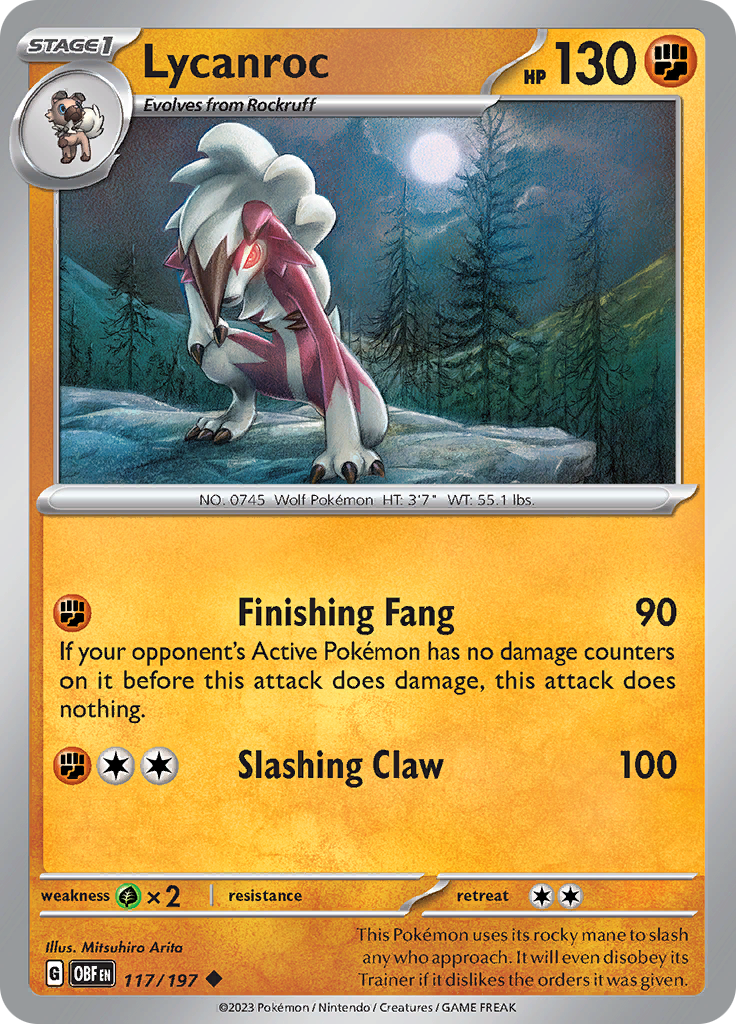 Lycanroc (117/197) [Scarlet & Violet: Obsidian Flames] | Game Master's Emporium (The New GME)