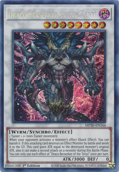 Draco Berserker of the Tenyi [MP20-EN166] Prismatic Secret Rare | Game Master's Emporium (The New GME)