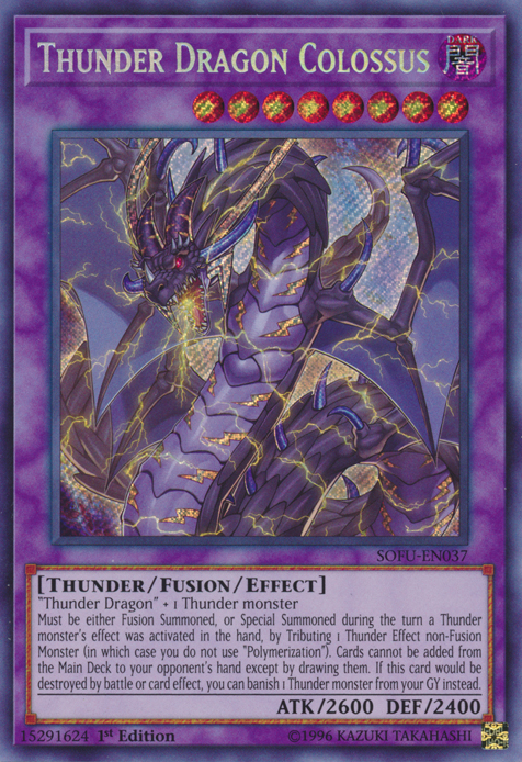 Thunder Dragon Colossus [SOFU-EN037] Secret Rare | Game Master's Emporium (The New GME)