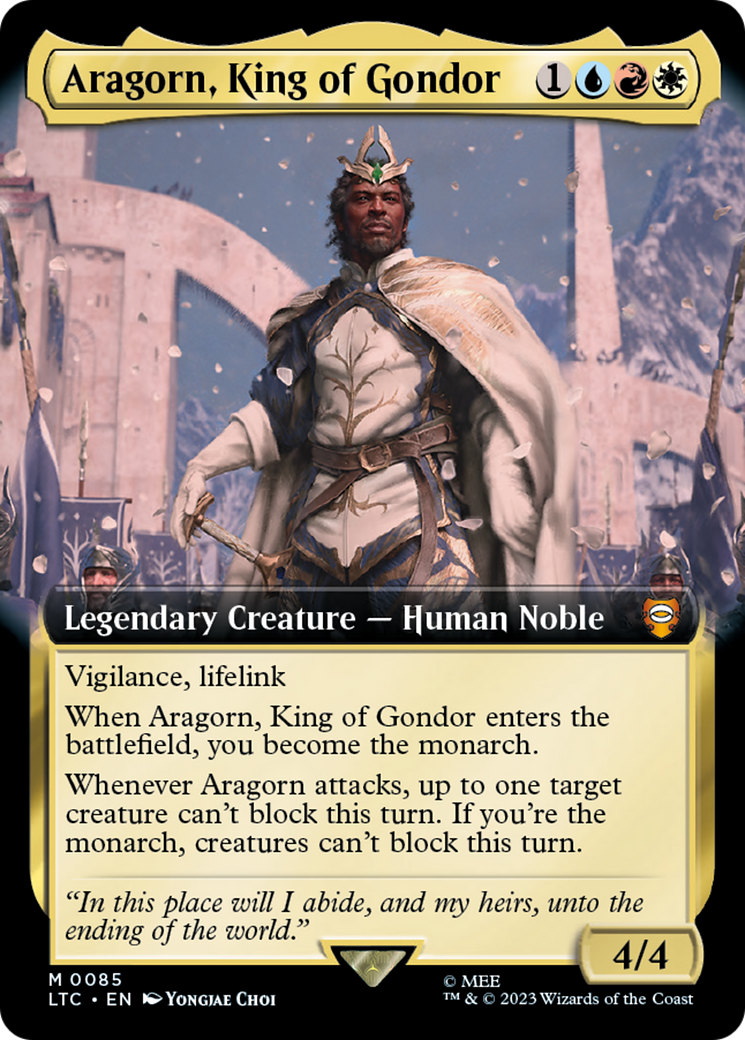 Aragorn, King of Gondor (Extended Art) [The Lord of the Rings: Tales of Middle-Earth Commander] | Game Master's Emporium (The New GME)