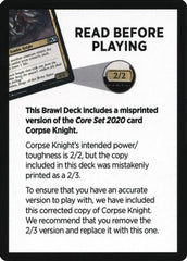 Corpse Knight Reminder Card (Knights' Charge Brawl Deck) [Core Set 2020 Tokens] | Game Master's Emporium (The New GME)