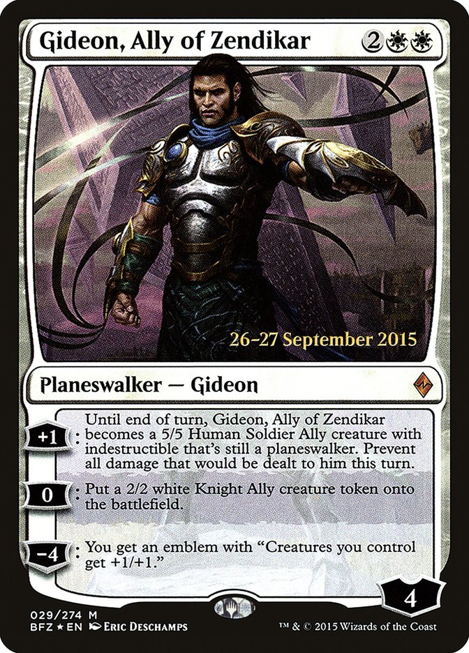 Gideon, Ally of Zendikar [Battle for Zendikar Prerelease Promos] | Game Master's Emporium (The New GME)