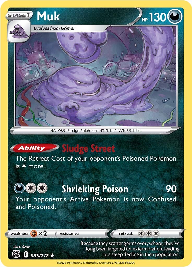 Muk (085/172) [Sword & Shield: Brilliant Stars] | Game Master's Emporium (The New GME)