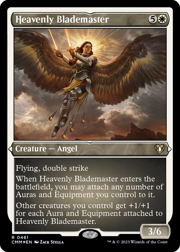 Heavenly Blademaster (Foil Etched) [Commander Masters] | Game Master's Emporium (The New GME)