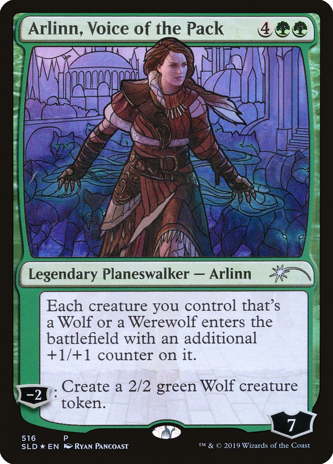 Arlinn, Voice of the Pack (Stained Glass) [Secret Lair Drop Promos] | Game Master's Emporium (The New GME)