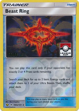 Beast Ring (102a/131) (League Promo Staff) [Sun & Moon: Forbidden Light] | Game Master's Emporium (The New GME)