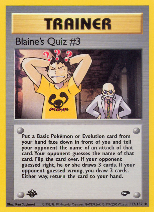 Blaine's Quiz #3 (112/132) [Gym Challenge 1st Edition] | Game Master's Emporium (The New GME)