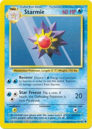 Starmie (64/102) [Base Set Unlimited] | Game Master's Emporium (The New GME)