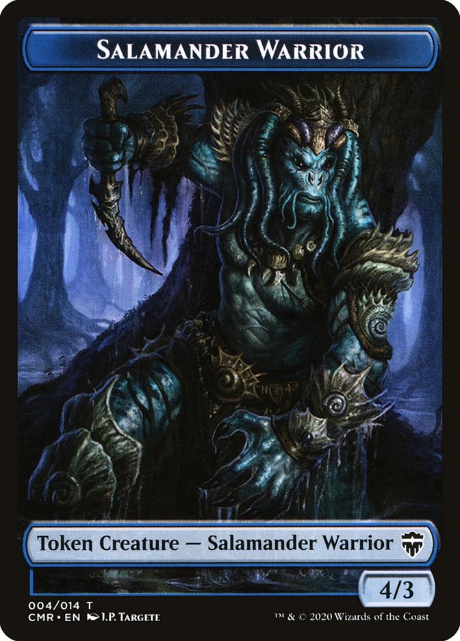 Copy (013) // Salamander Warrior Double-Sided Token [Commander Legends Tokens] | Game Master's Emporium (The New GME)