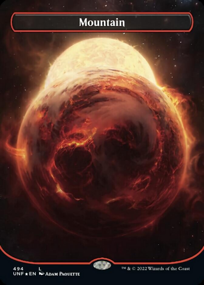 Mountain (494) (Orbital Space-ic Land) (Galaxy Foil) [Unfinity] | Game Master's Emporium (The New GME)