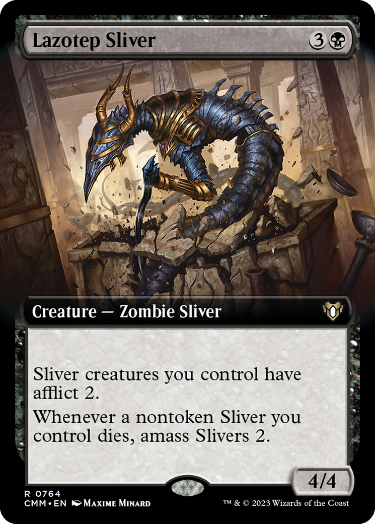 Lazotep Sliver (Extended Art) [Commander Masters] | Game Master's Emporium (The New GME)