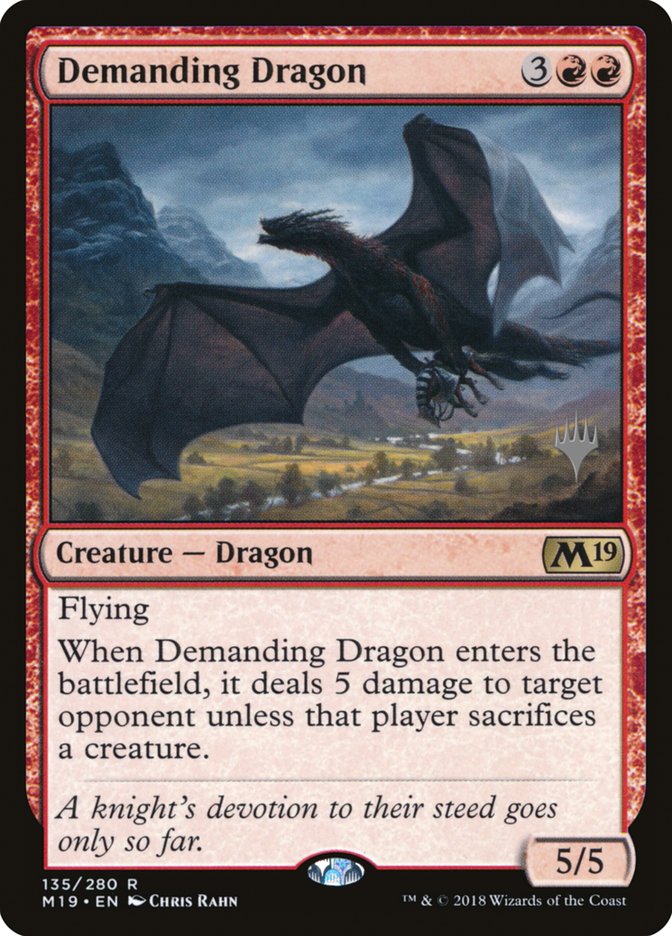 Demanding Dragon (Promo Pack) [Core Set 2019 Promos] | Game Master's Emporium (The New GME)